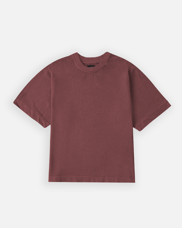 Cropped T-Shirt - Vintage Burgundy