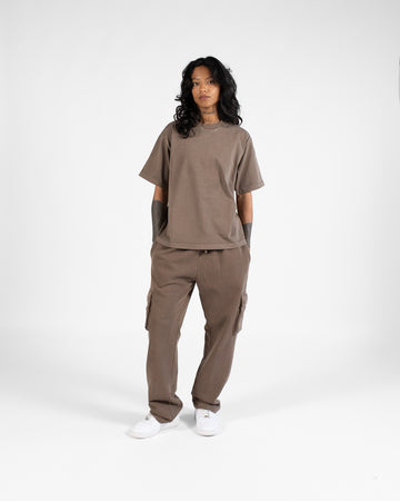 Baggy Cargo Sweatpants - Vintage Brown