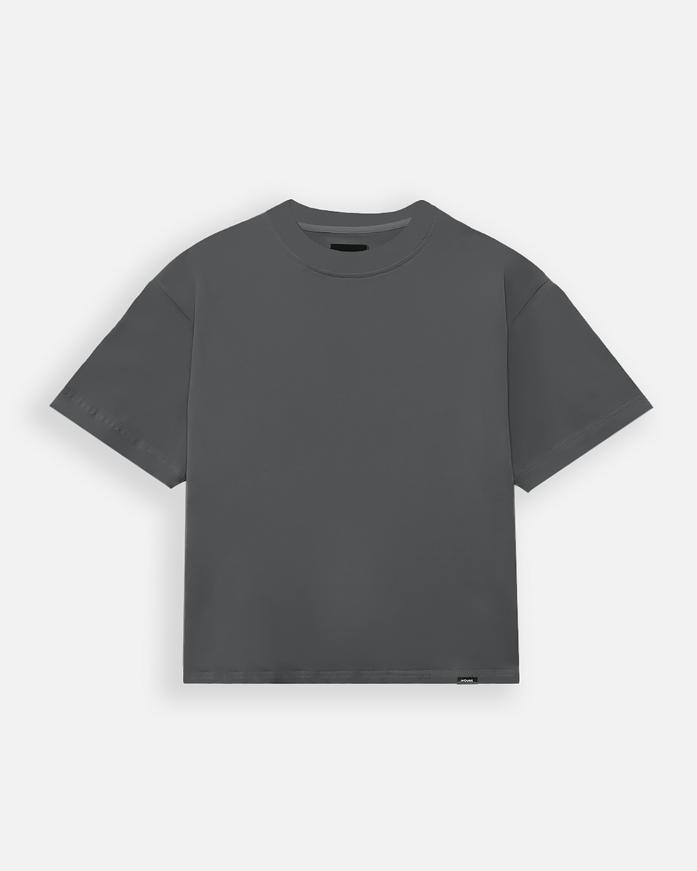 Tシャツ・カットソー SATUR Oyster Graphic Short Sleeve T-Shirt Retro Charcoal Cropped T-Shirt - Charcoal – Hours