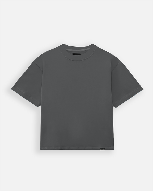 Cropped T-Shirt - Charcoal