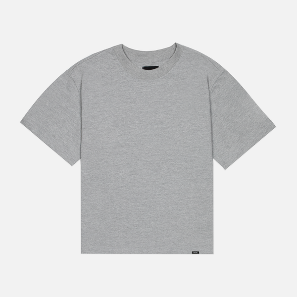 【MISCHIEF】RHOMBUS 3-QUARTER CROPPED T-SHIRT LIGHT GREY CroppedT-shirt-Grey_b3bb7228-