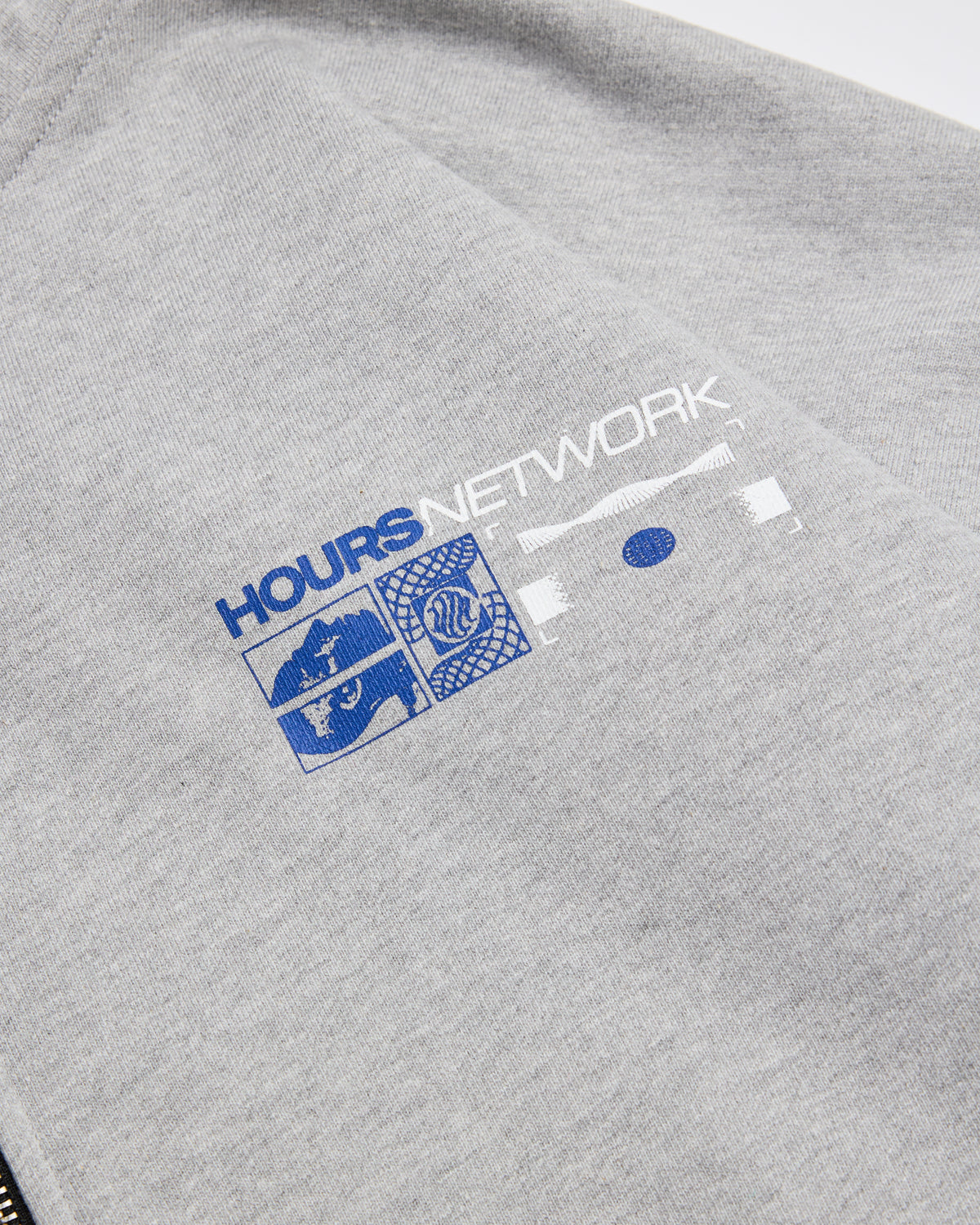 Hours Network Zip Hoodie - Grey