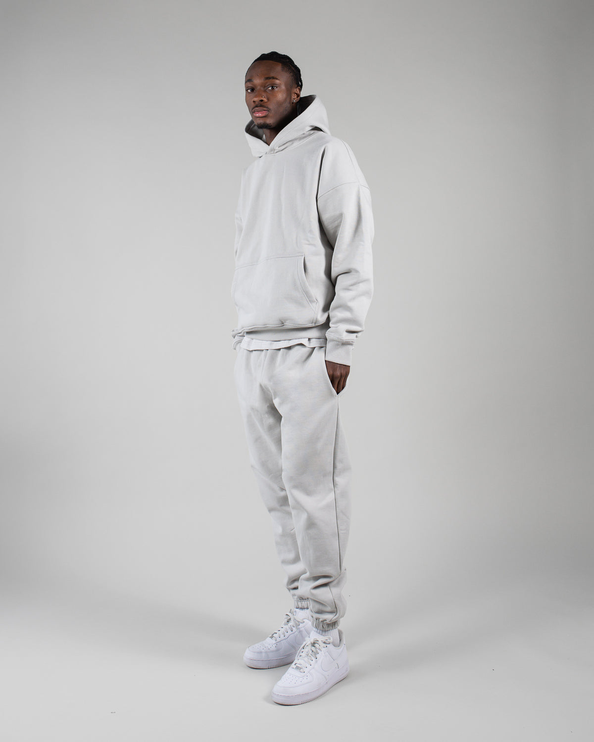 Drop Shoulder Crewneck - Stone – Hours