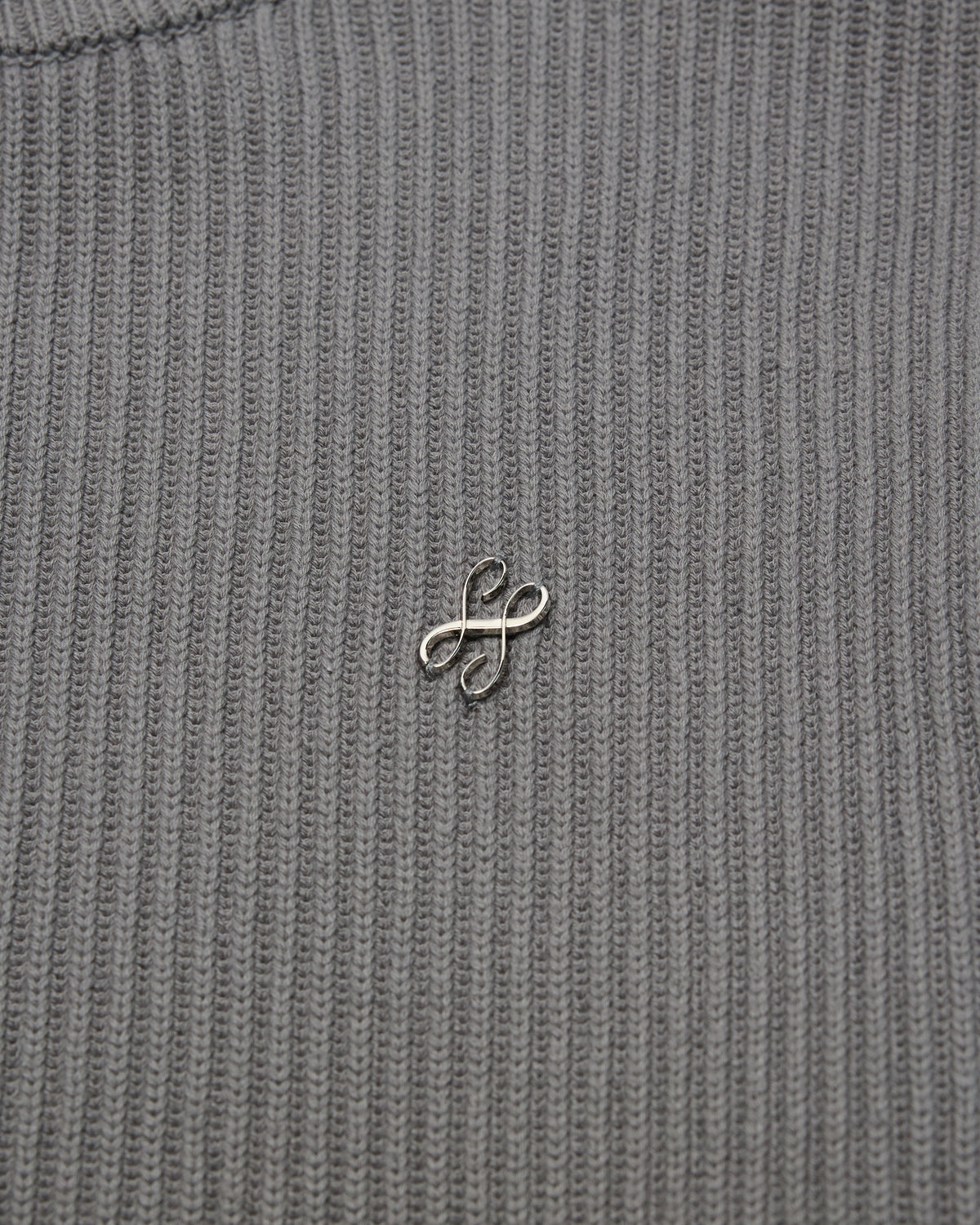Signature Ribbed Sweater - Grey