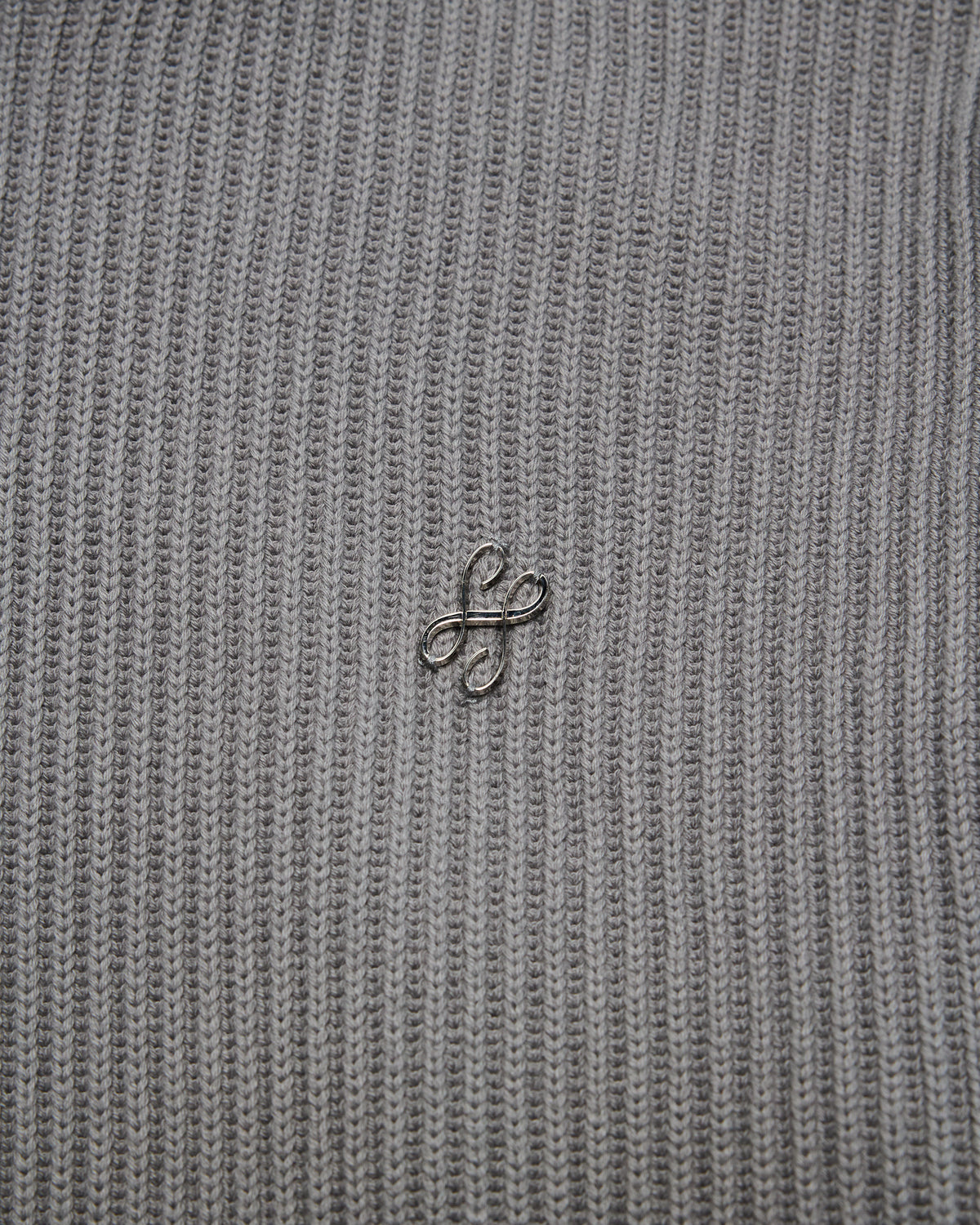 Signature Ribbed Hoodie - Grey
