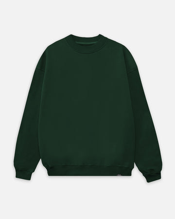 Drop Shoulder Crewneck - Forest Green