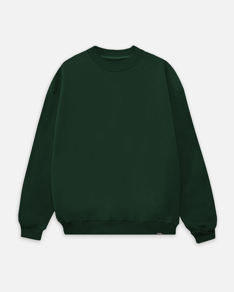 Drop Shoulder Crewneck - Forest Green