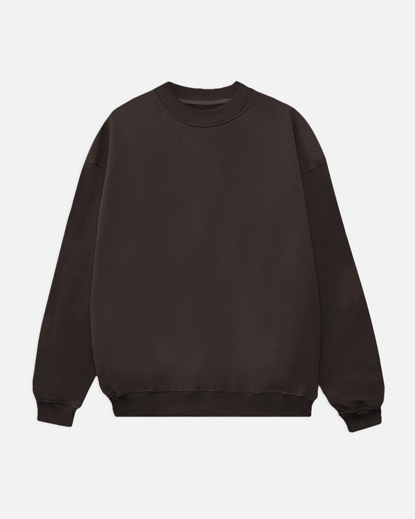 Drop Shoulder Crewneck - Espresso