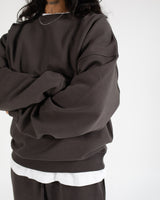 Drop Shoulder Crewneck - Espresso