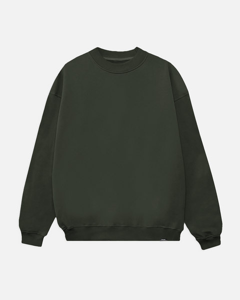 トップス AMBUSH PANEL SWEATSHIRT OLIVE DropShoulderCrewneck-Olive-
