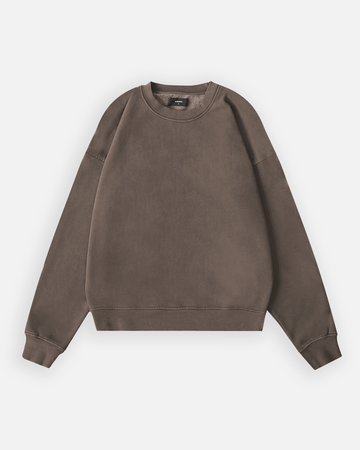 Drop Shoulder Crewneck - Vintage Brown