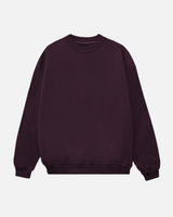 Drop Shoulder Crewneck - Wine