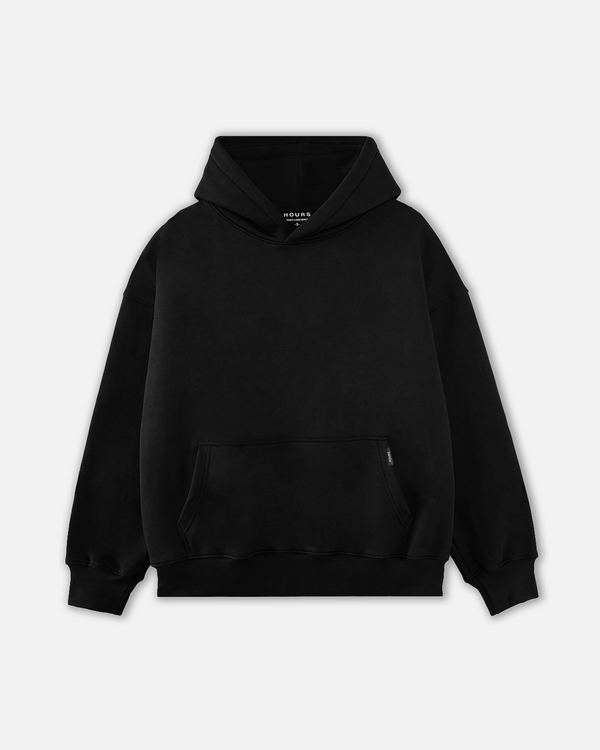 Drop Shoulder Hoodie - Black