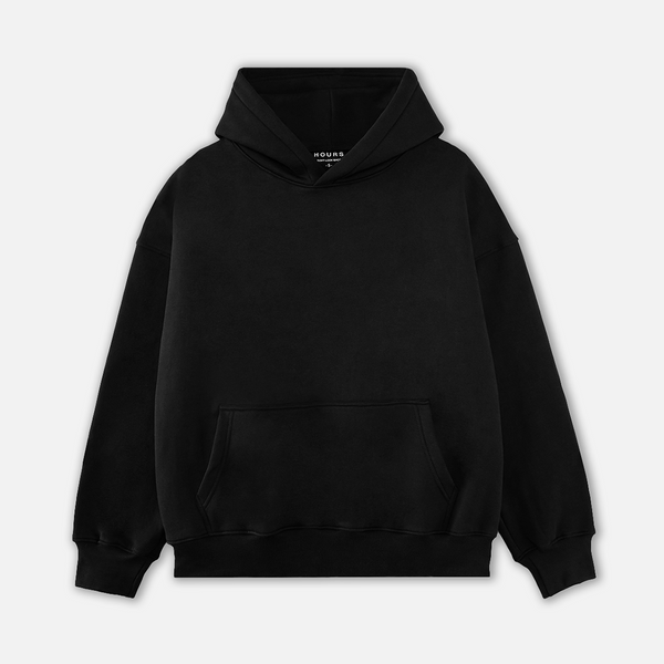 Drop Shoulder Hoodie Black