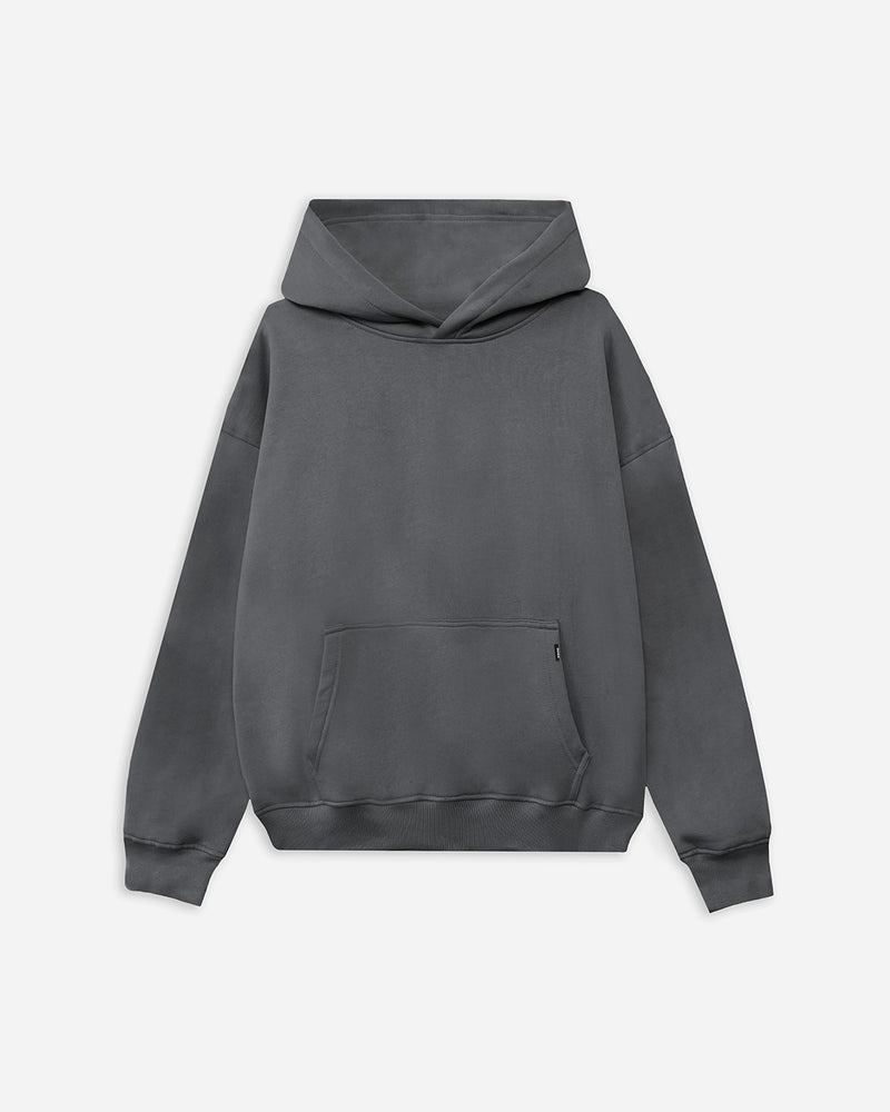 Hooded Sweatshirt Charcoal Grey Sweatshirt Drop Shoulder Hoodie