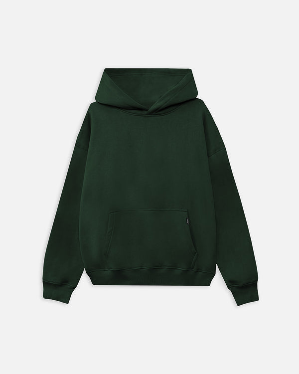 Drop Shoulder Hoodie - Forest Green