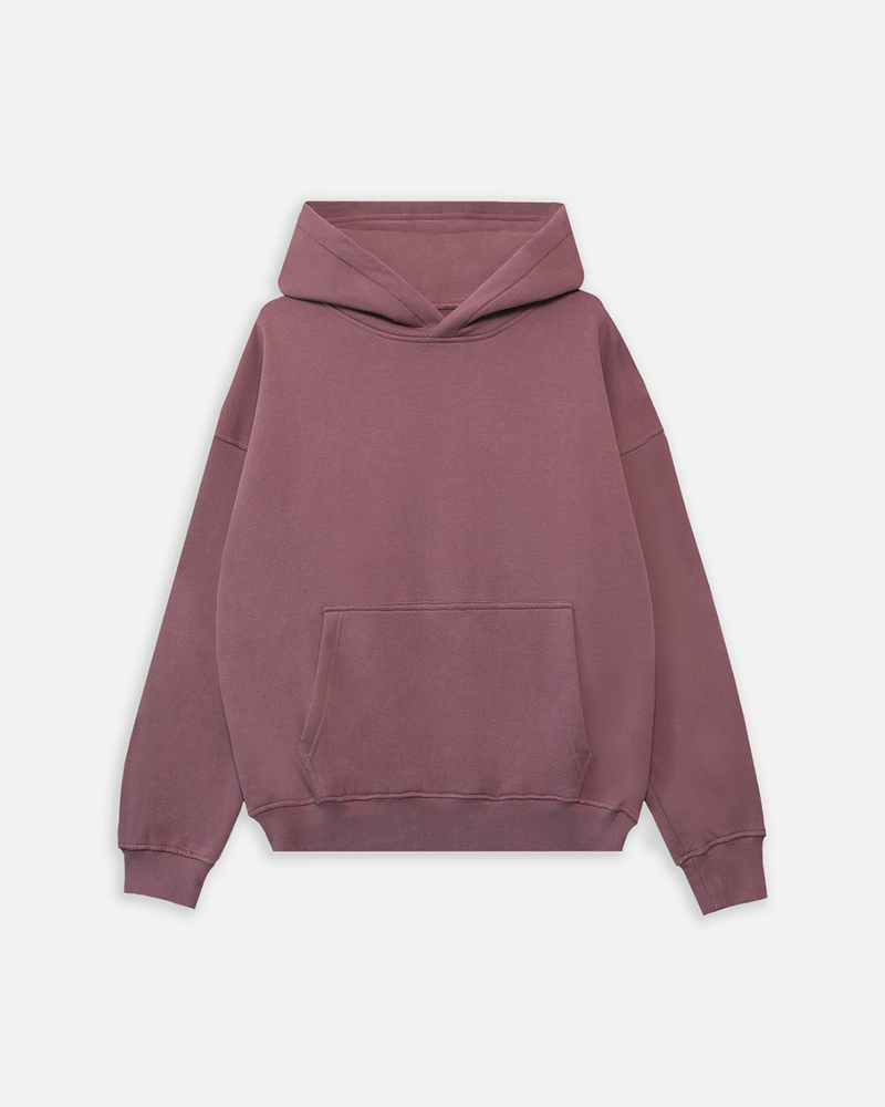 Drop Shoulder Hoodie Mauve Hours