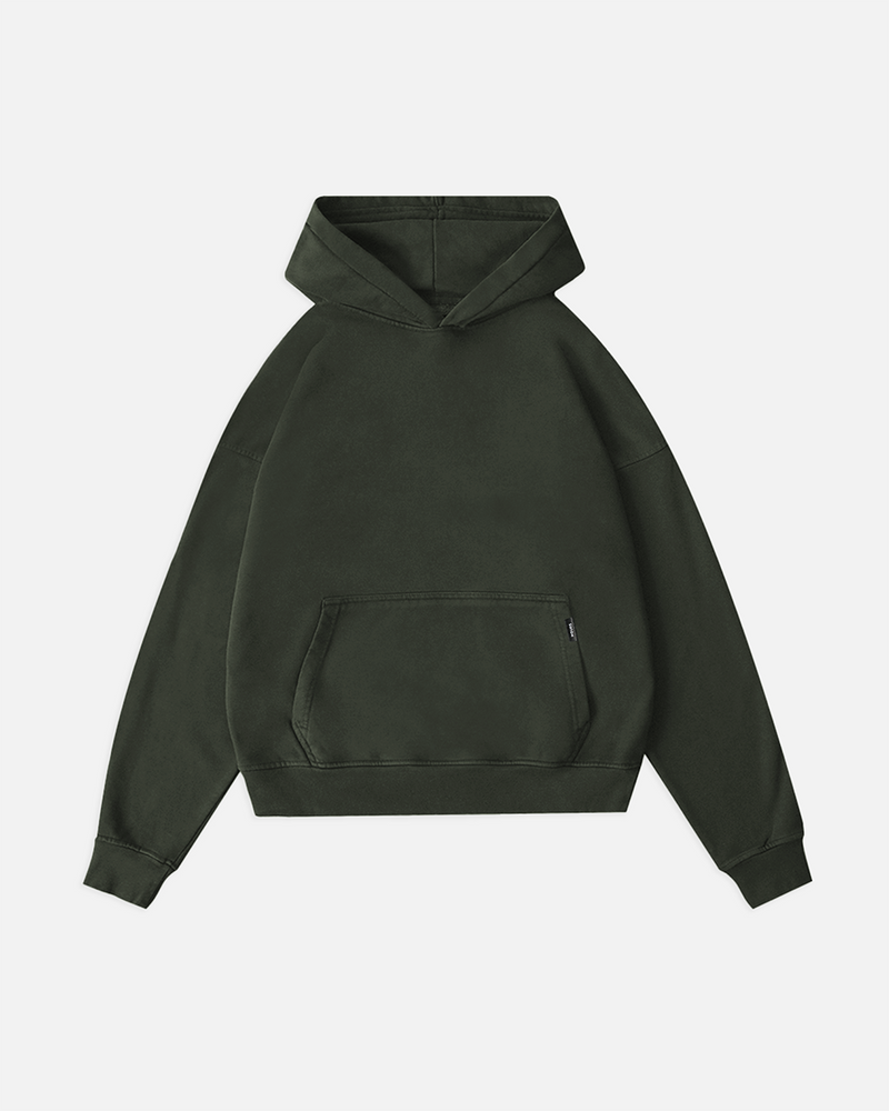 Drop Shoulder Hoodie - Olive