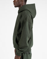 Drop Shoulder Hoodie - Olive