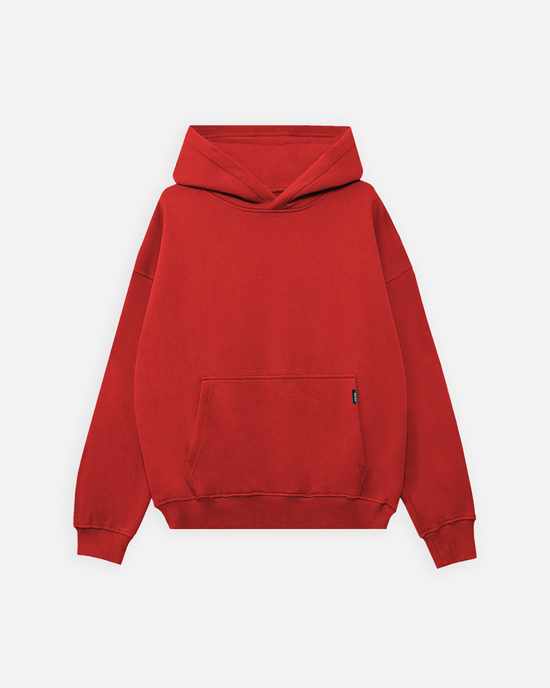 Drop Shoulder Hoodie Red – Hours