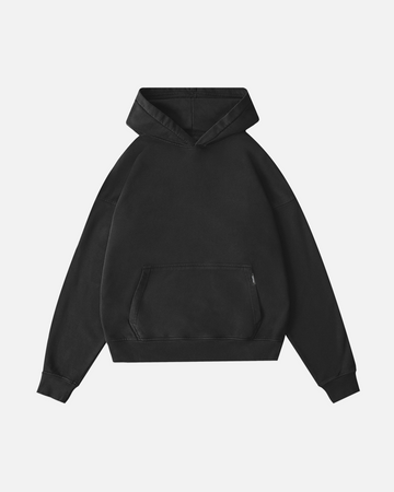 Drop Shoulder Hoodie - Vintage Black