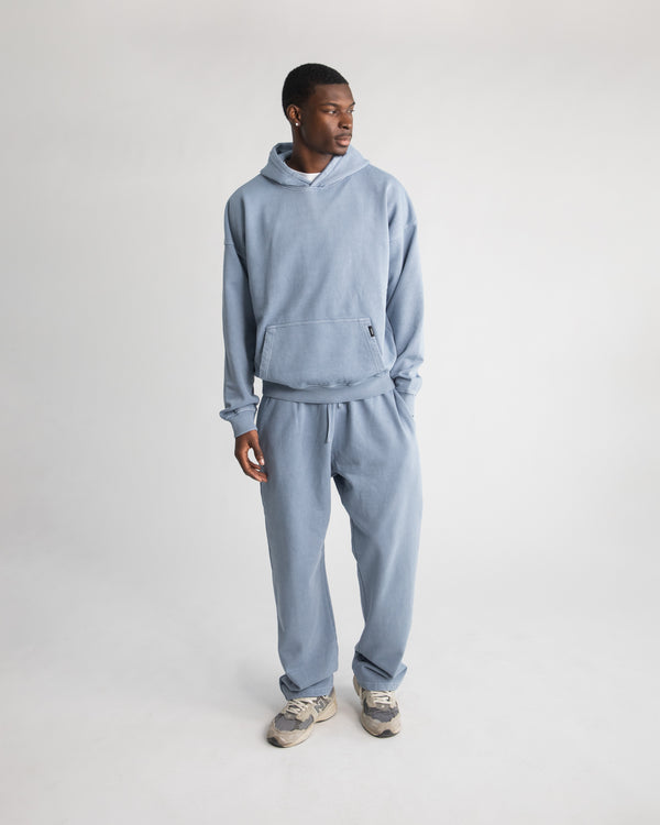 Open Bottom Sweatpants - Vintage Blue