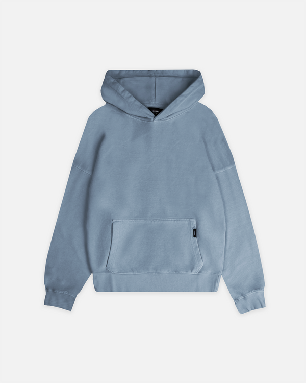 Drop Shoulder Hoodie - Vintage Blue