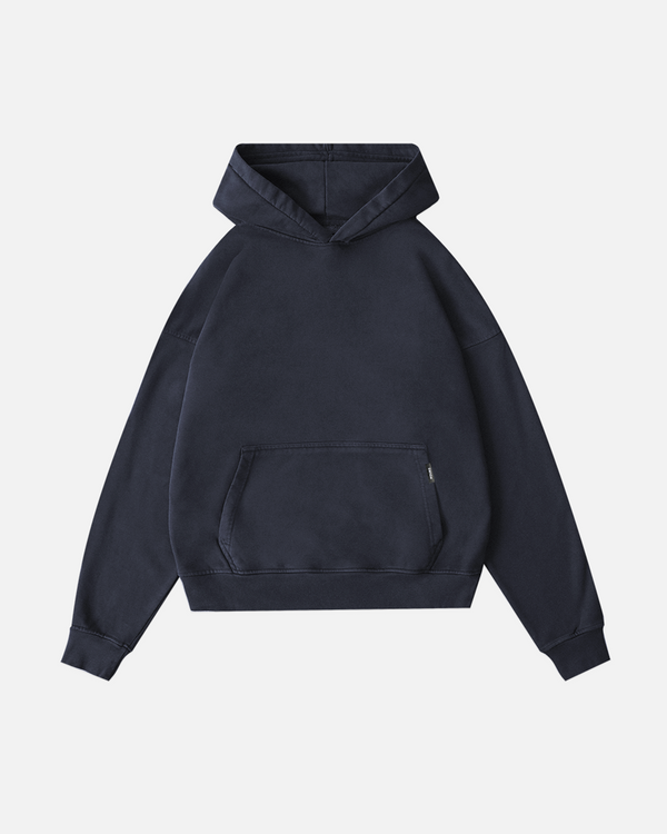 Drop Shoulder Hoodie - Vintage Navy