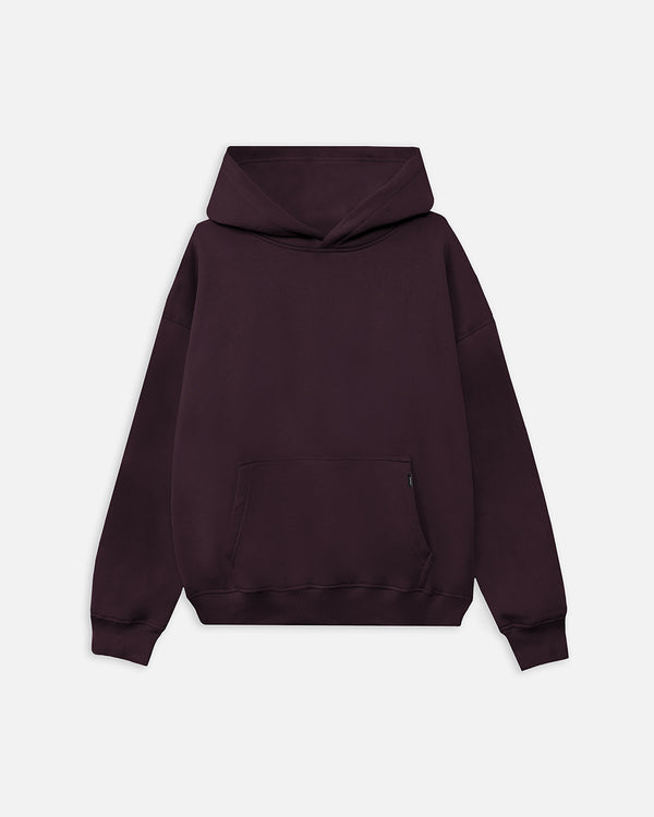 Drop Shoulder Hoodie - Wine