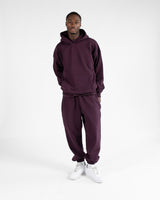 Drop Shoulder Hoodie - Wine