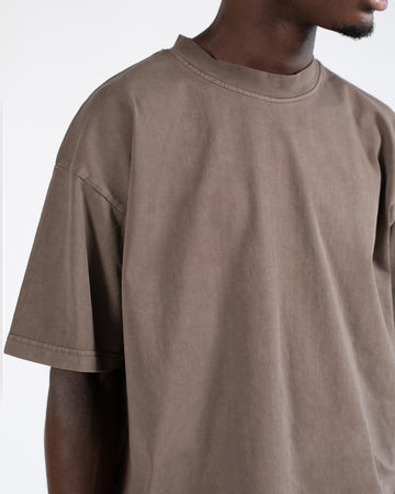 Drop Shoulder T-Shirt - Vintage Brown