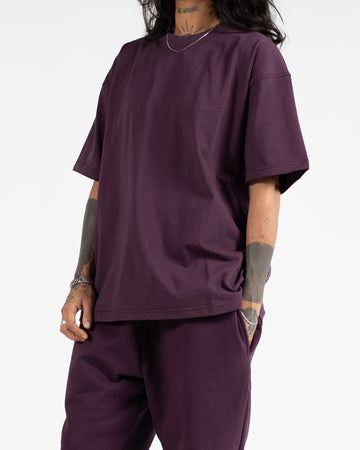 Drop Shoulder T-Shirt - Wine