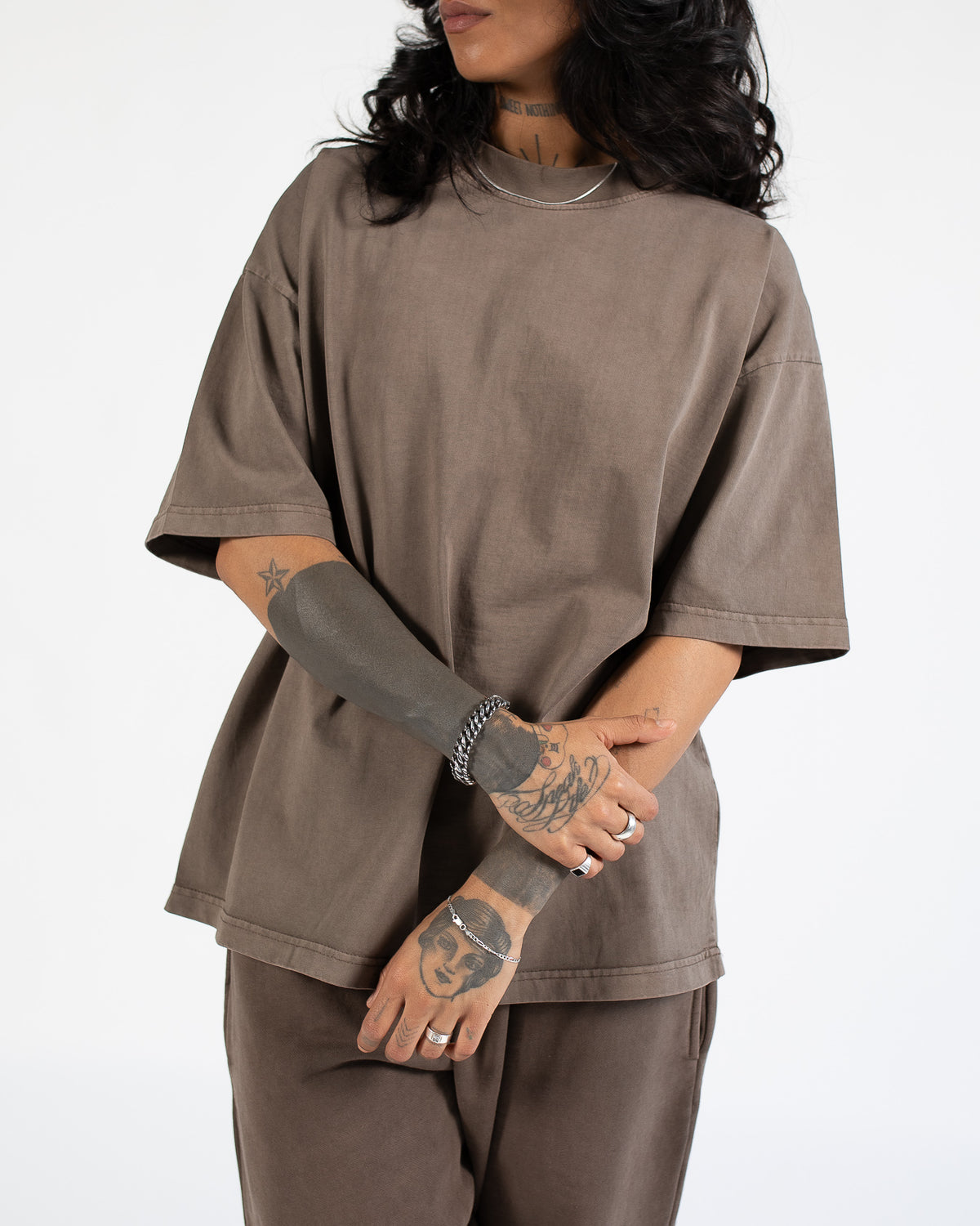 Drop Shoulder T-Shirt Vintage Brown – Hours