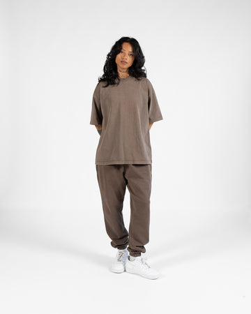 Drop Shoulder T-Shirt - Vintage Brown