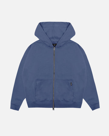 Drop Shoulder Zip Hoodie - Dusk