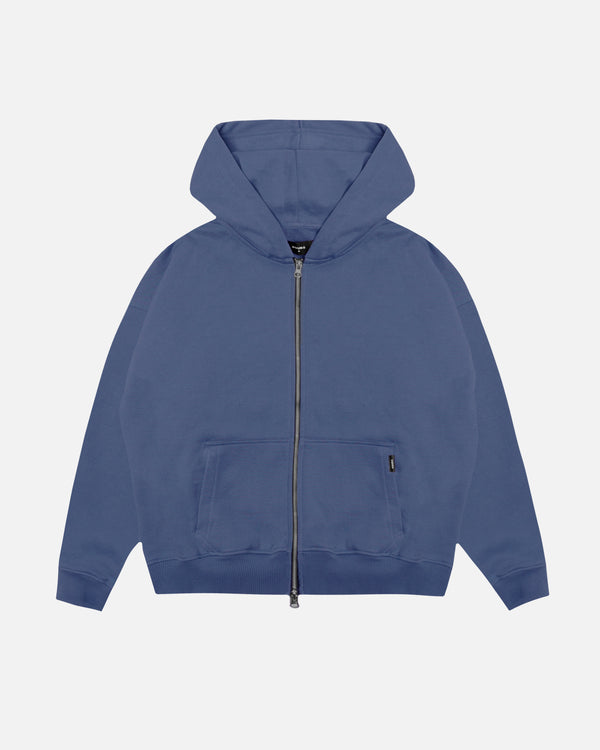 Drop Shoulder Zip Hoodie - Dusk