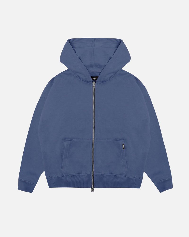 Drop Shoulder Zip Hoodie - Dusk