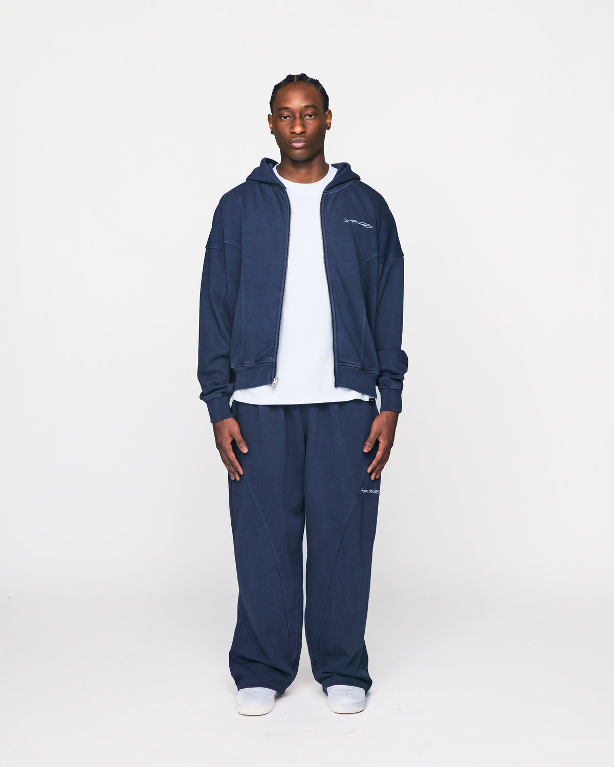 Signature Zip Hoodie - Vintage Navy