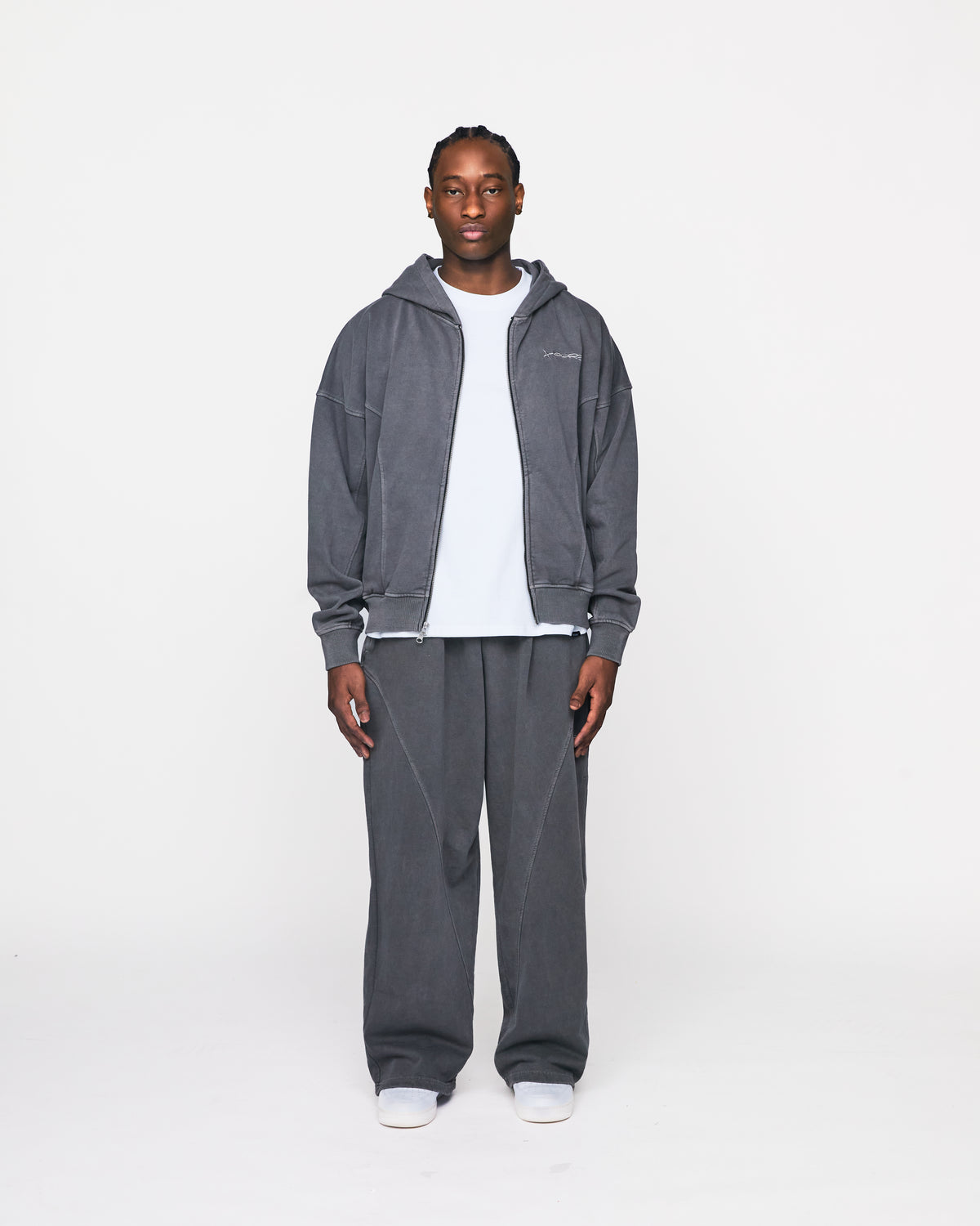Signature Zip Hoodie - Vintage Grey