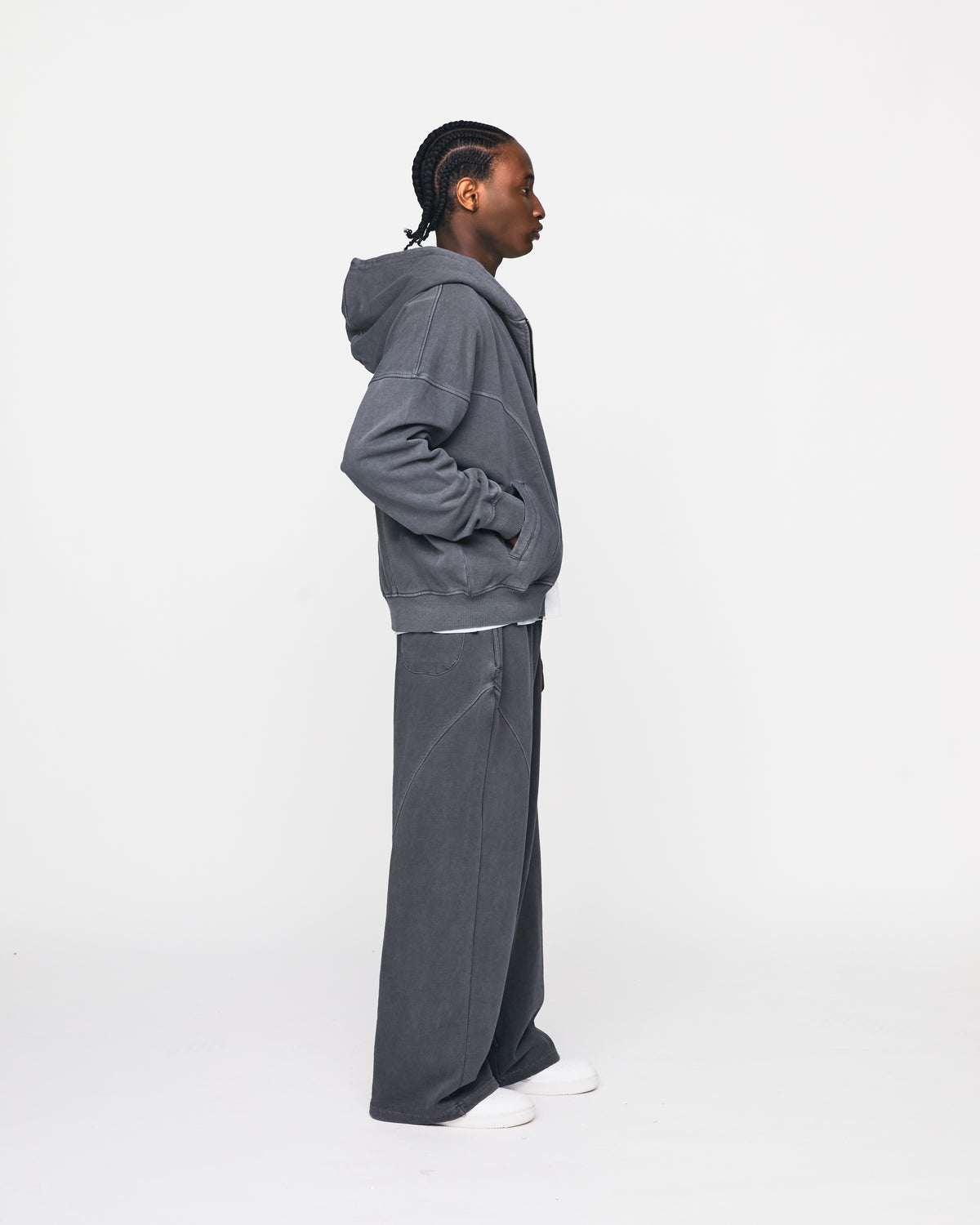 Signature Zip Hoodie - Vintage Grey