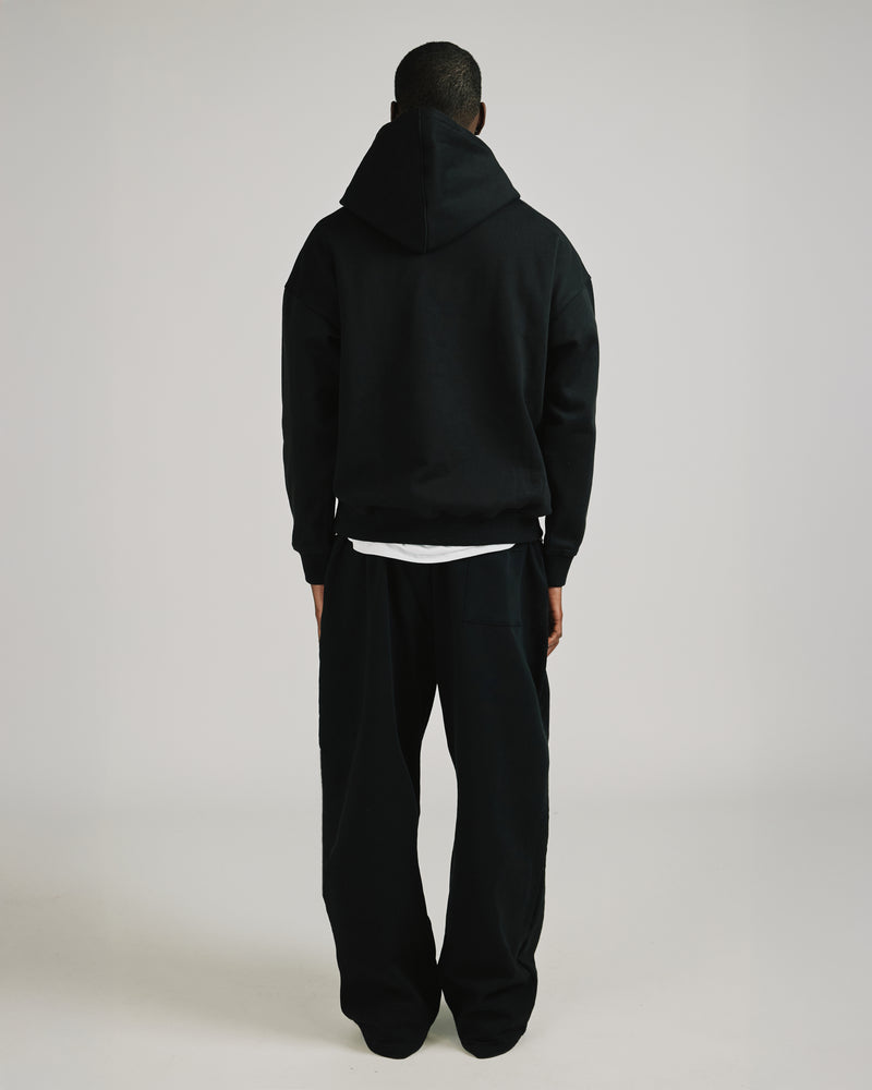Drop Shoulder Hoodie - Black