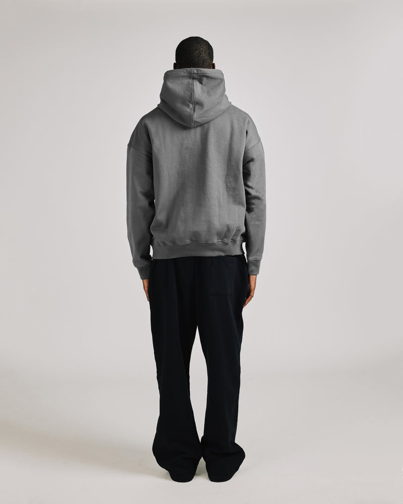 Drop Shoulder Hoodie - Charcoal
