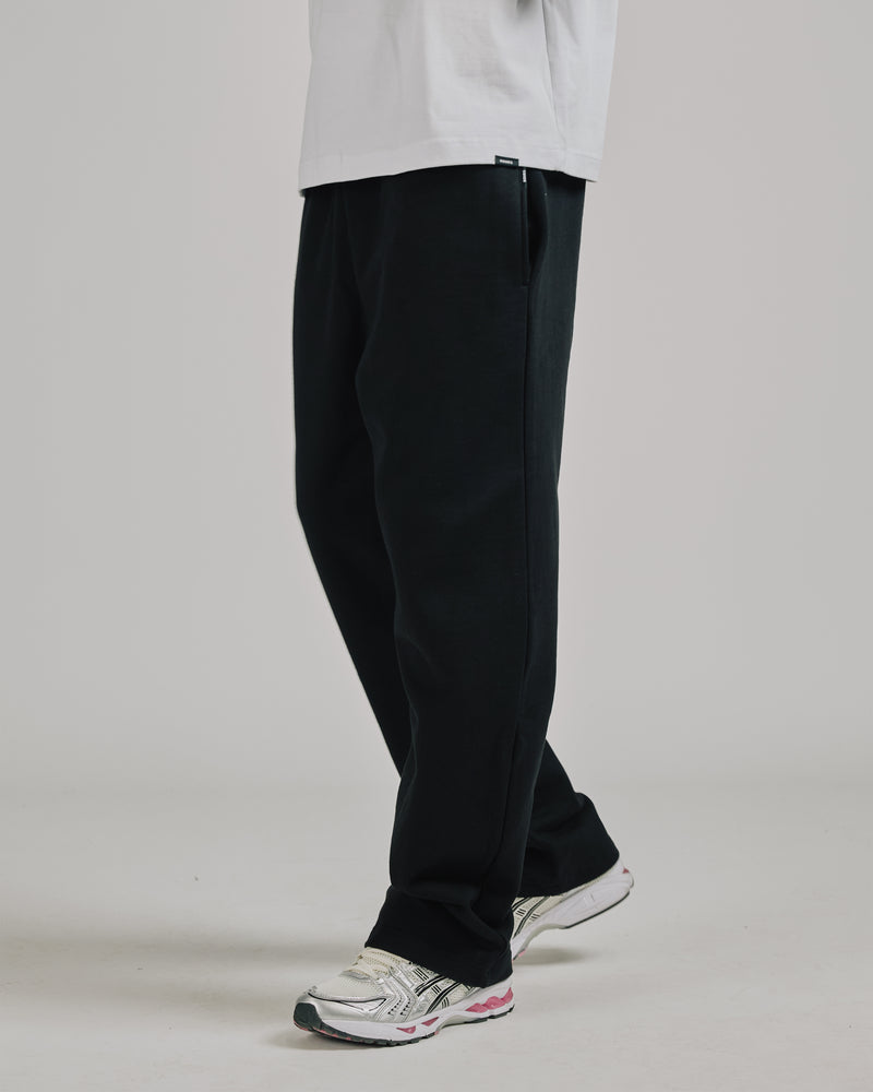 Open Bottom Sweatpant - Black