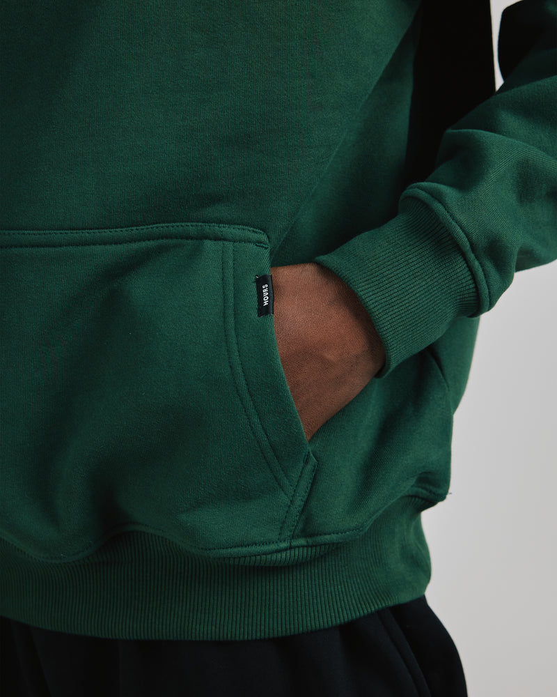 Drop Shoulder Hoodie - Forest Green