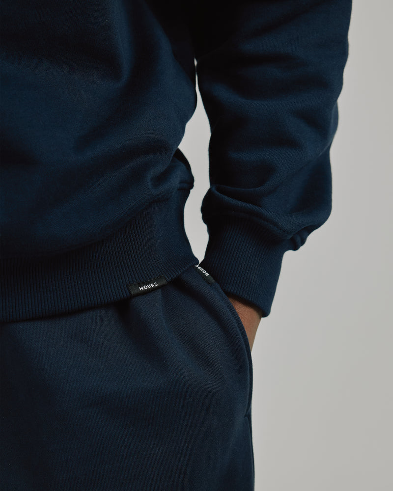 Drop Shoulder Crewneck - Navy