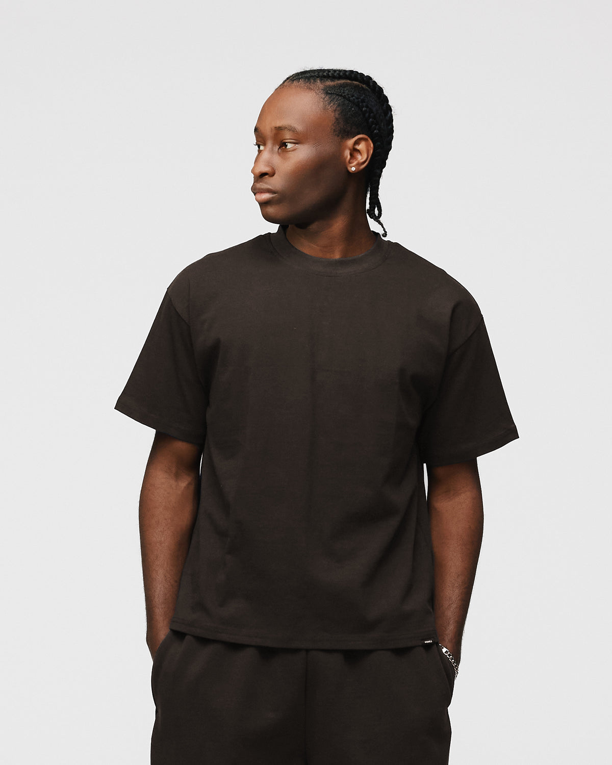Drop Shoulder T-Shirt - Espresso