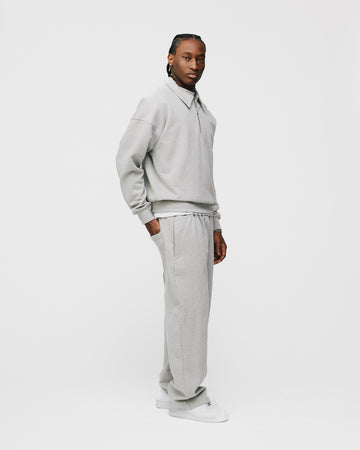 Drop Shoulder 1/4 Zip - Grey