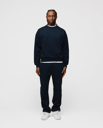 Open Bottom Sweatpants - Navy