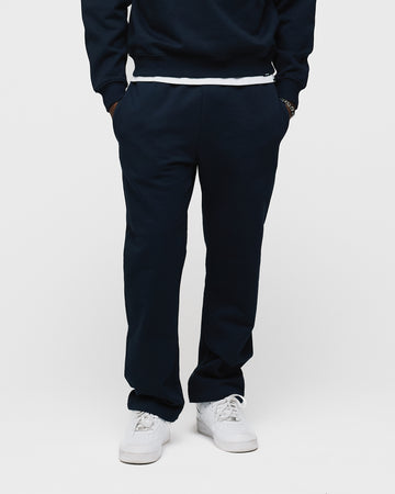 Open Bottom Sweatpants - Navy