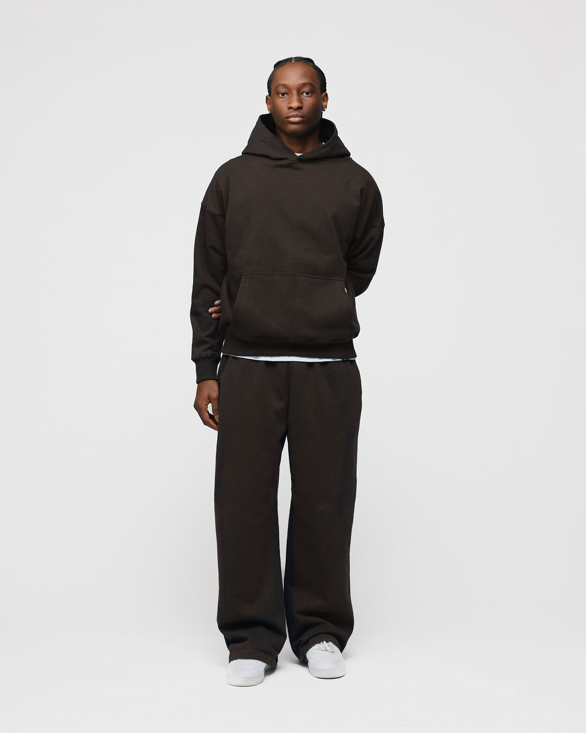 Drop Shoulder Hoodie - Espresso